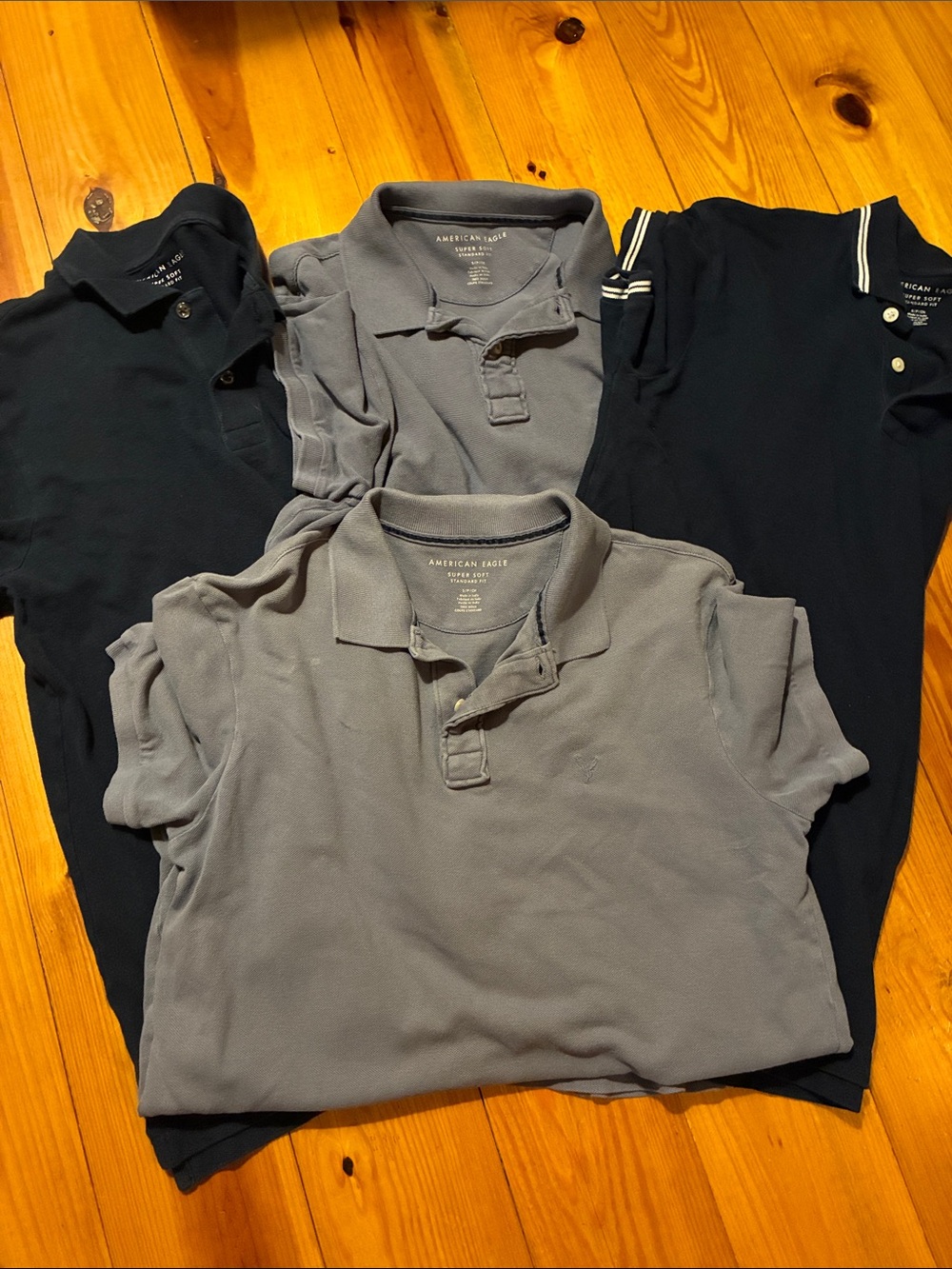 American Eagle Outfitters Men’s Polo Bundle in blues